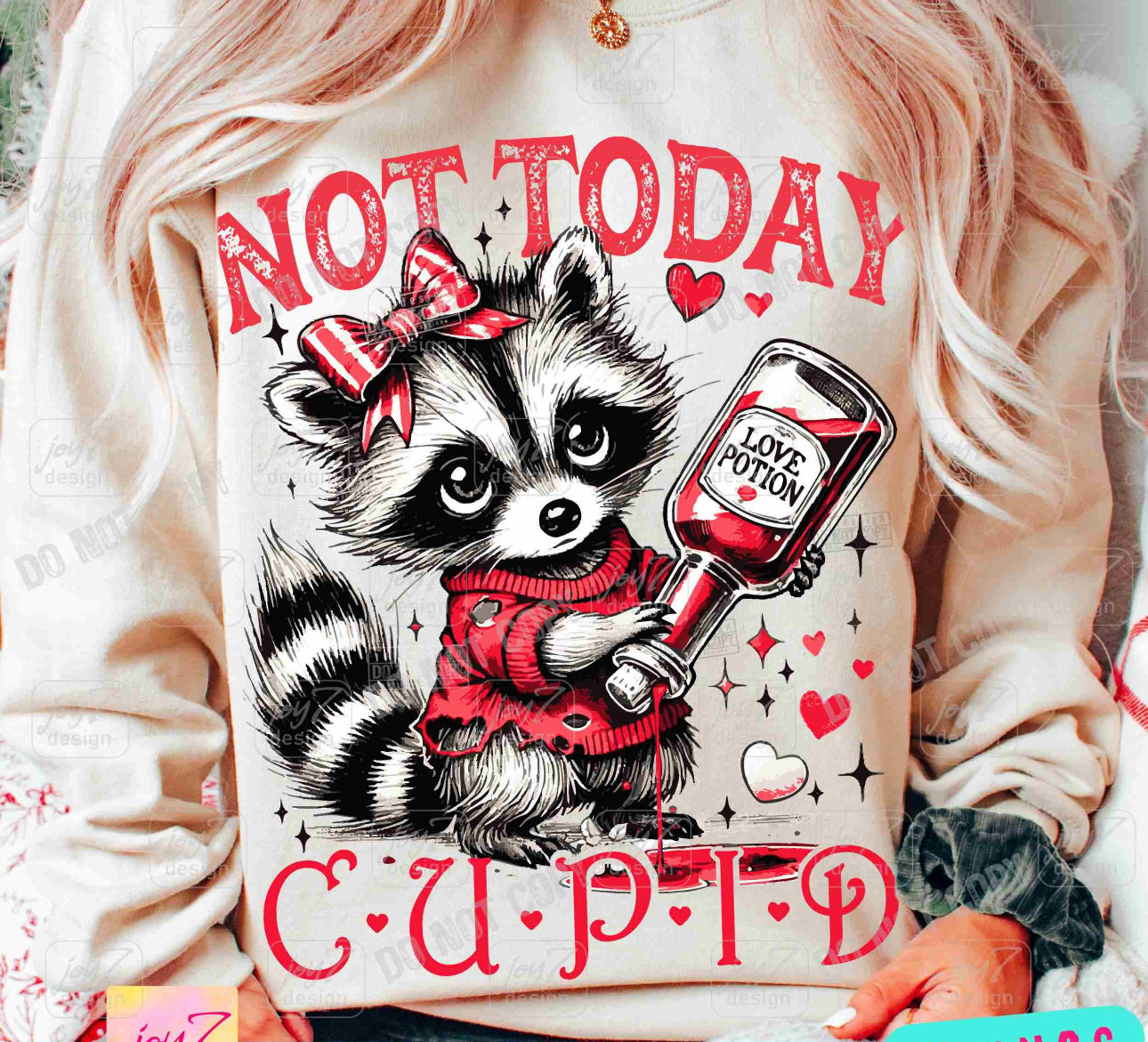 Not Today Cupid Racoon