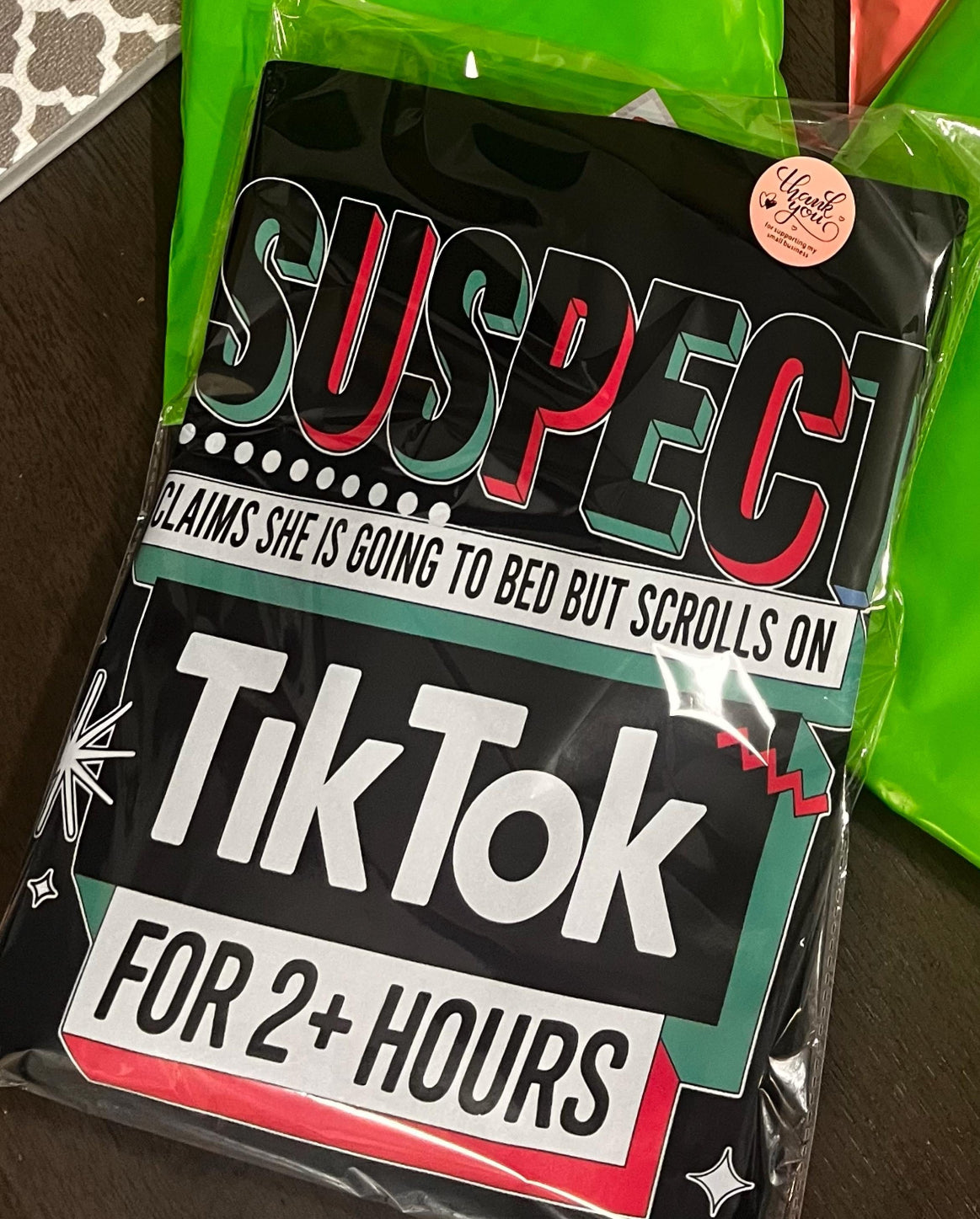 Suspect..scrolls on TikTok for 2+hours t-shirt