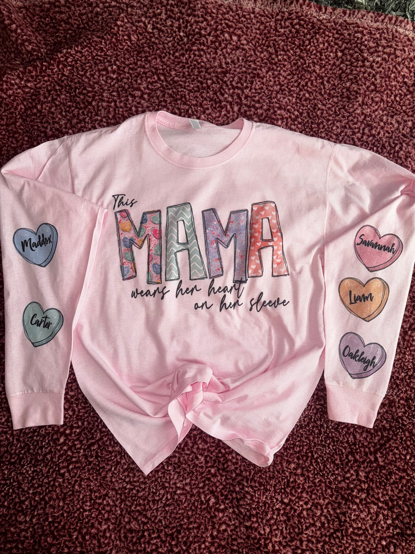 This mama wears her heart on her sleeve