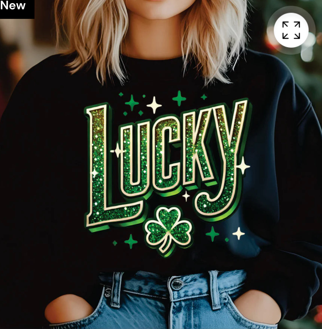 Faux glitter Lucky TSHIRT