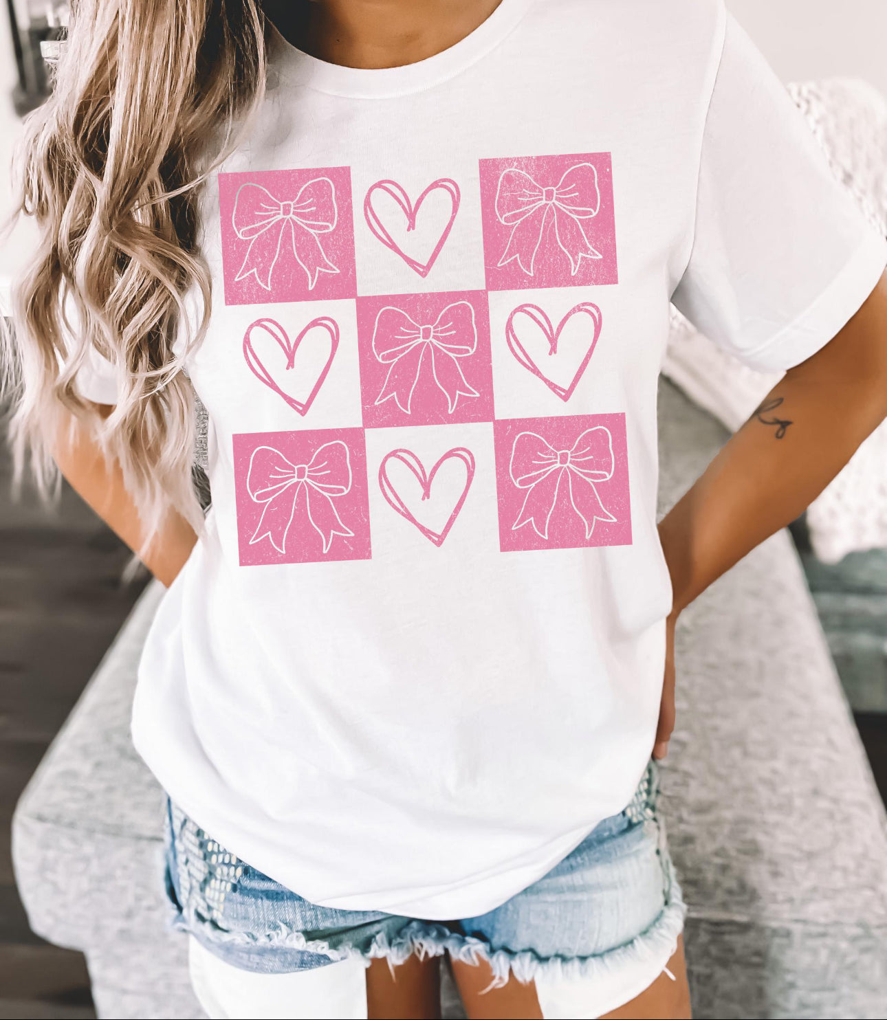 Retro checkered Valentine’s Day