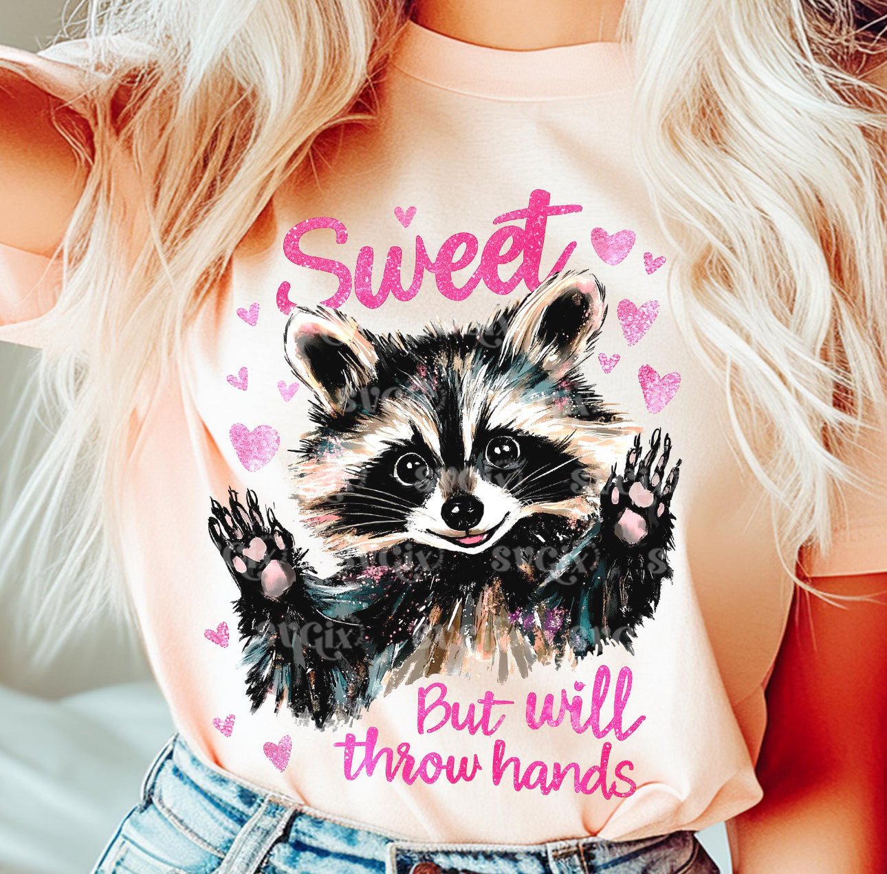 Sweet but will throw hands t-shirt
