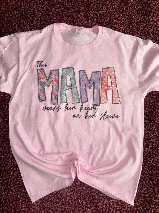 This mama wears her heart on her sleeve